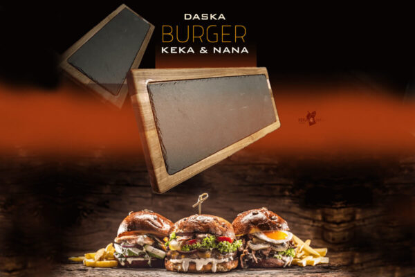 Serviranje burgera četvrtasta