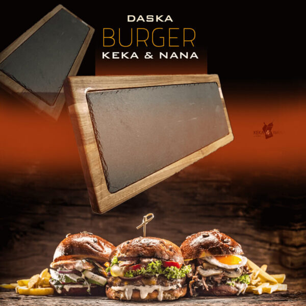 Serviranje burgera četvrtasta