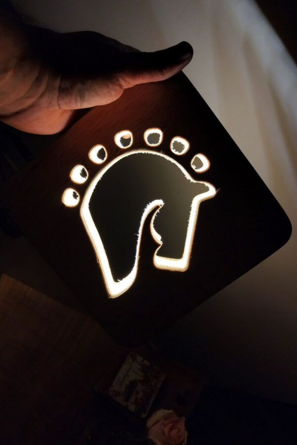 Drvena led lampa