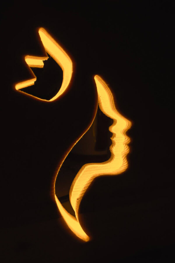 Drvena led lampa