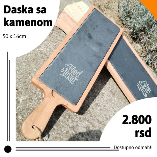 Daska sa kamenom pločom 50x16